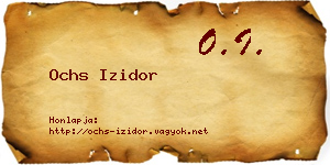 Ochs Izidor névjegykártya